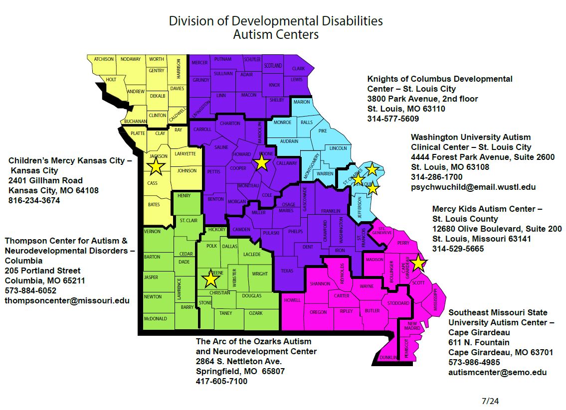 Autism Centers Map