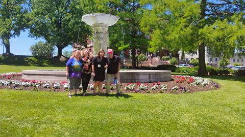 DMH Way Ambassadors/Adjuncts in front of Jefferson Memorial Park Fountain