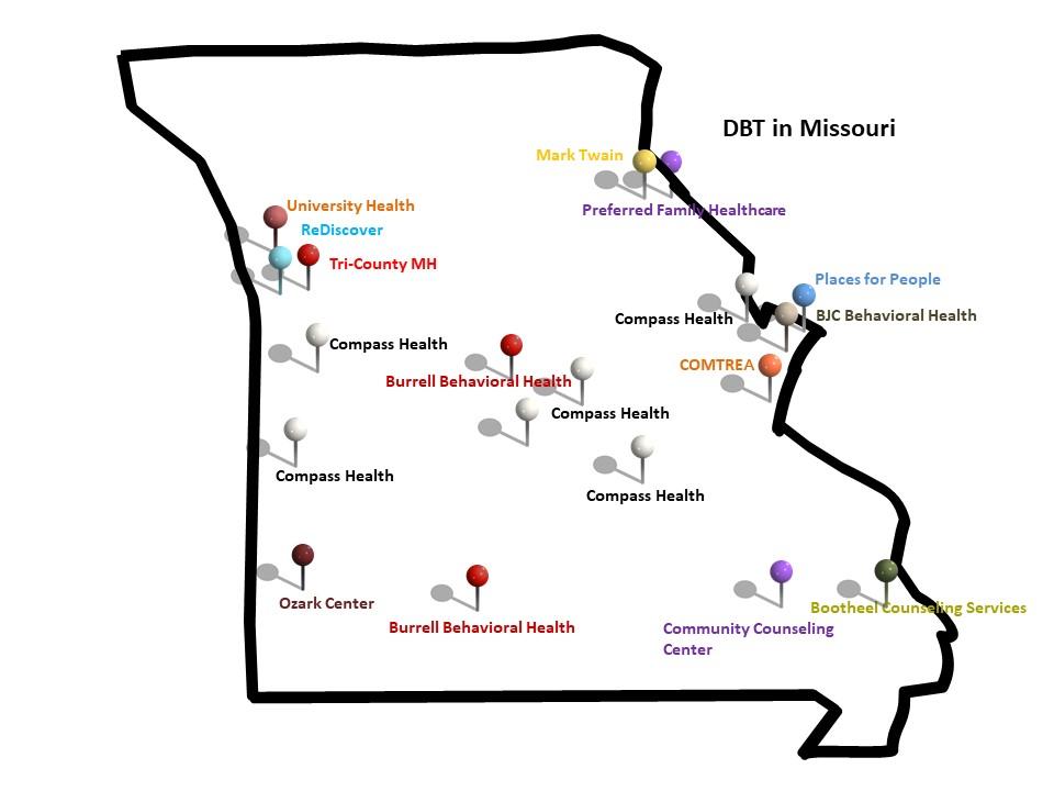 Missouri DBT Teams Map
