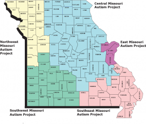 Missouri Autism Project Region Map