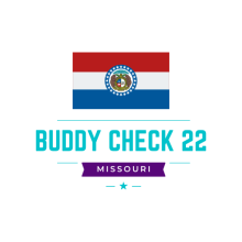 Missouri Buddy Check 22 Day Logo with Missouri State Flag.